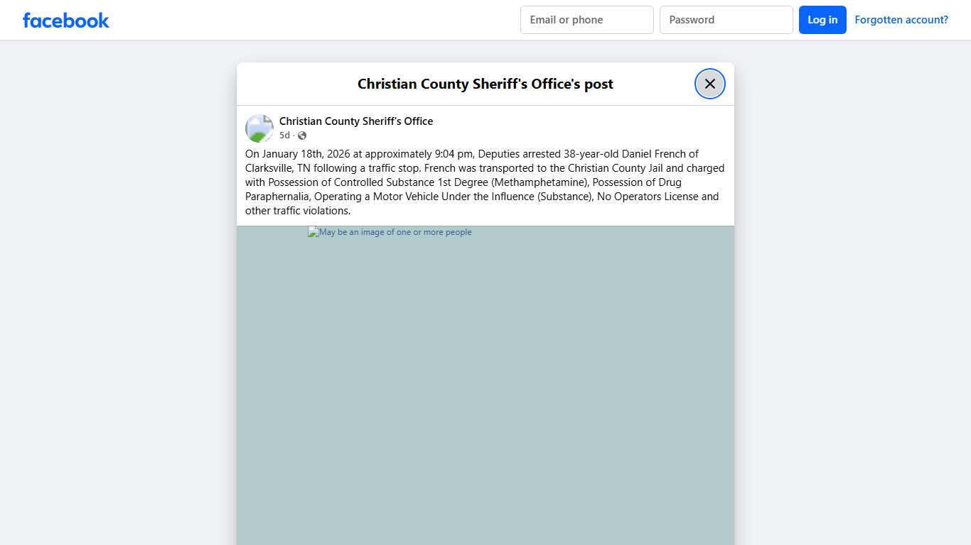 On January 18th, 2026... - Christian County Sheriff's Office Facebook